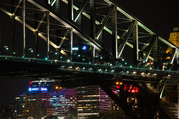 Fototapeta na wymiar Sydney Harbour Bridge and North Sydney at night
