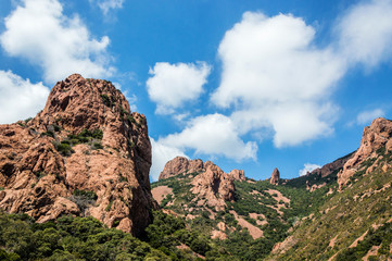 Seacoast of the Esterel Natural Park in French Riviera