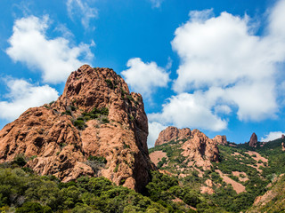 Seacoast of the Esterel Natural Park in French Riviera