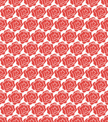seamless red rose pattern background
