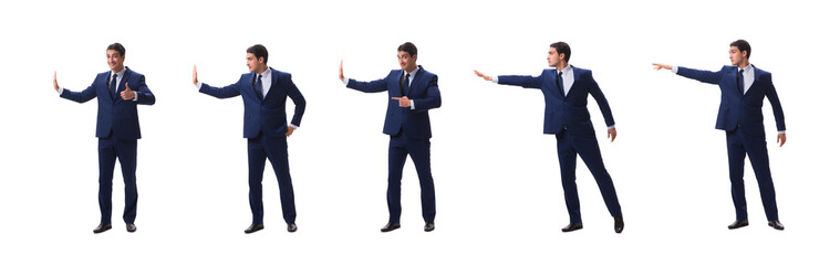 Young businessman isolated on white 