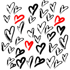 Love drawing sketch vector Idea Concept with Doodle design style :Hand drawn vector illustration set of love element. color background