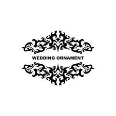 Wedding ornament vector template.