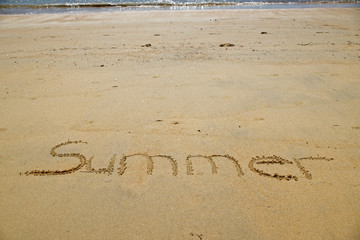 Summer written in the golden sand of Little Kaiteriteri beach