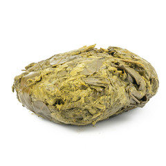 Thai copper pod ,Cassod tree (Senna siamea) isolated on the white background. Boiled to reduce...