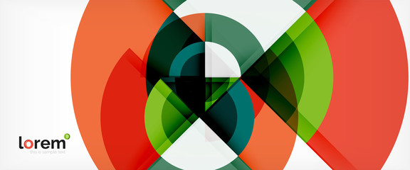 Obraz premium Okręgu abstrakcjonistyczny tło, geometryczny nowożytnego projekta szablon