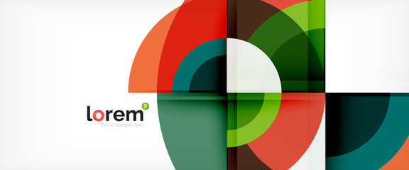 Obraz premium Circle abstract background, geometric modern design template