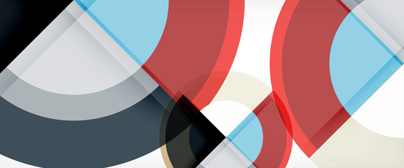 Fototapeta premium Circle abstract background, geometric modern design template