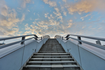 bridge view of Sapporo city Toyohira River
