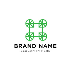 leaf medical logo icon template design