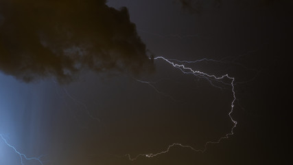 Night winter Lightning  storm- Israel