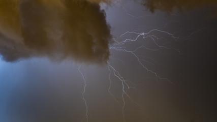 Night winter Lightning  storm- Israel