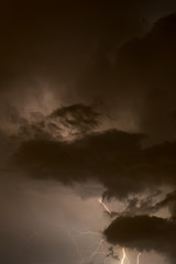 Night winter Lightning  storm- Israel