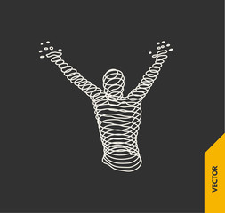 Leadership concept. Emblem for sport championship. 3d vector Illustration.