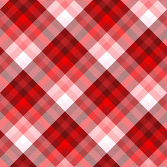 Plaid pattern in red, pink, burgundy, maroon and white. 