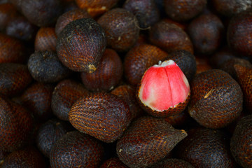 Salak or Snake fruit, Exotic brown fruit. Asia, Bali,Indonesia