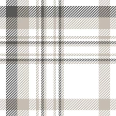 Foto op Plexiglas Tartan Geruit patroon in donkergrijs, licht taupe en wit.