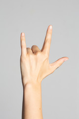 Hand Metal Sign