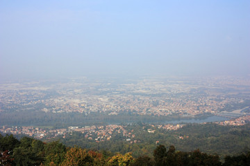 Haze over Turin, Italy