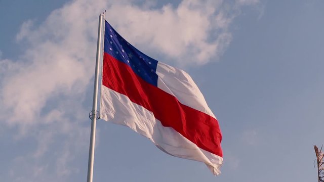 Amazonas state flag in slow motion