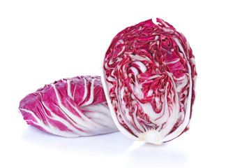 Radicchio isolated on white background