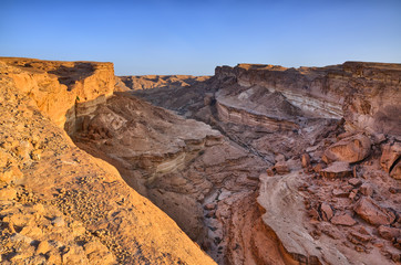 Obraz premium Tamerza canyon, Star Wars, Sahara desert, Tunisia, Africa