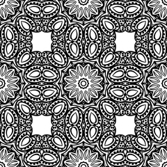 Decorative colorful ornament with round mandala decoration. symmetric seamless pattern . For print Bandanna, shawl, tablecloth, fabric fashion, scarf, design