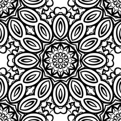 Design of a Geometric Flower seamless Pattern. vector. for wallpaper, flyer, book, brochure.