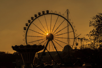 Funfair at Sunset