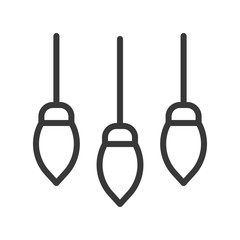 led light bulb. cute christmas and winter related set,suitable for use as material.editable stroke