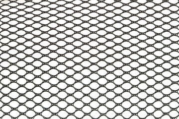 lace fabric black grid on an isolated white background