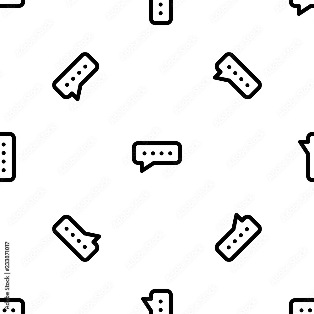 Poster chat bubble pattern seamless vector repeat for any web design