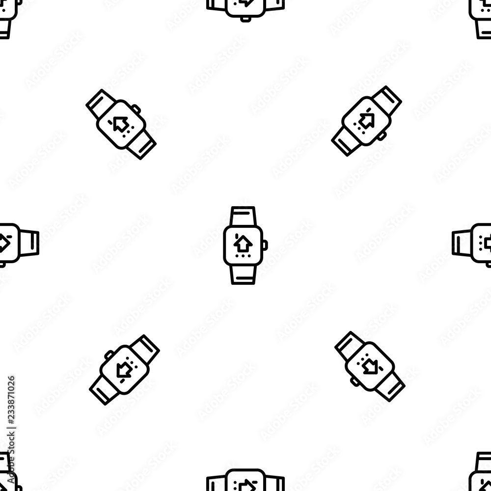Poster smart watch pattern seamless vector repeat for any web design