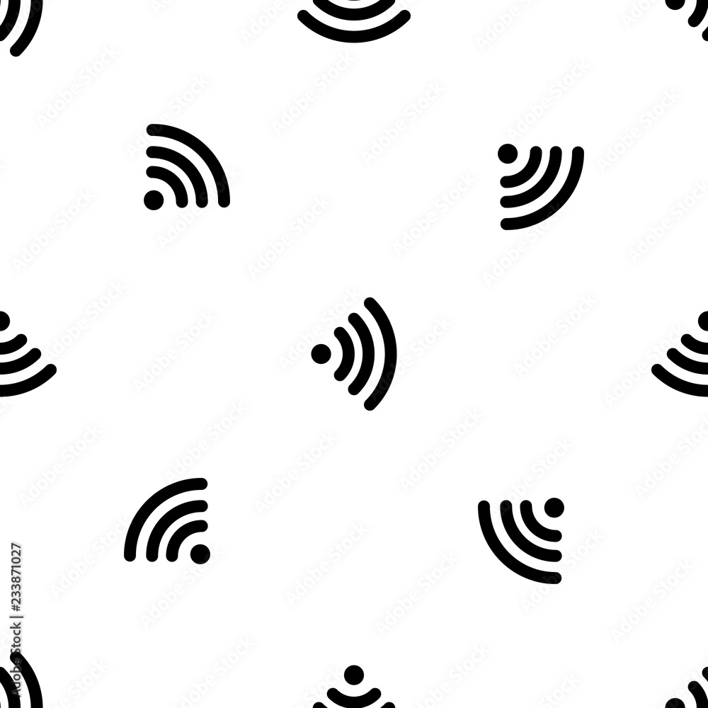 Poster wifi pattern seamless vector repeat for any web design