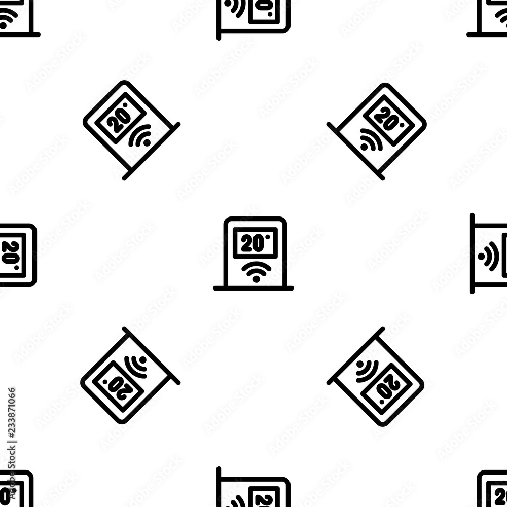 Poster wifi temperature control pattern seamless vector repeat for any web design