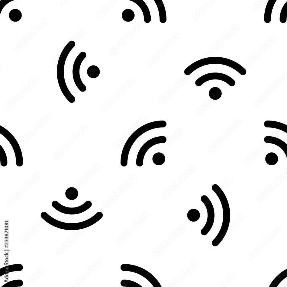 Poster wifi signal pattern seamless vector repeat for any web design