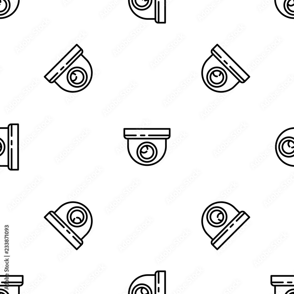 Poster indoor secyrity camera pattern seamless vector repeat for any web design