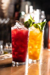 fresh lemonades with mint