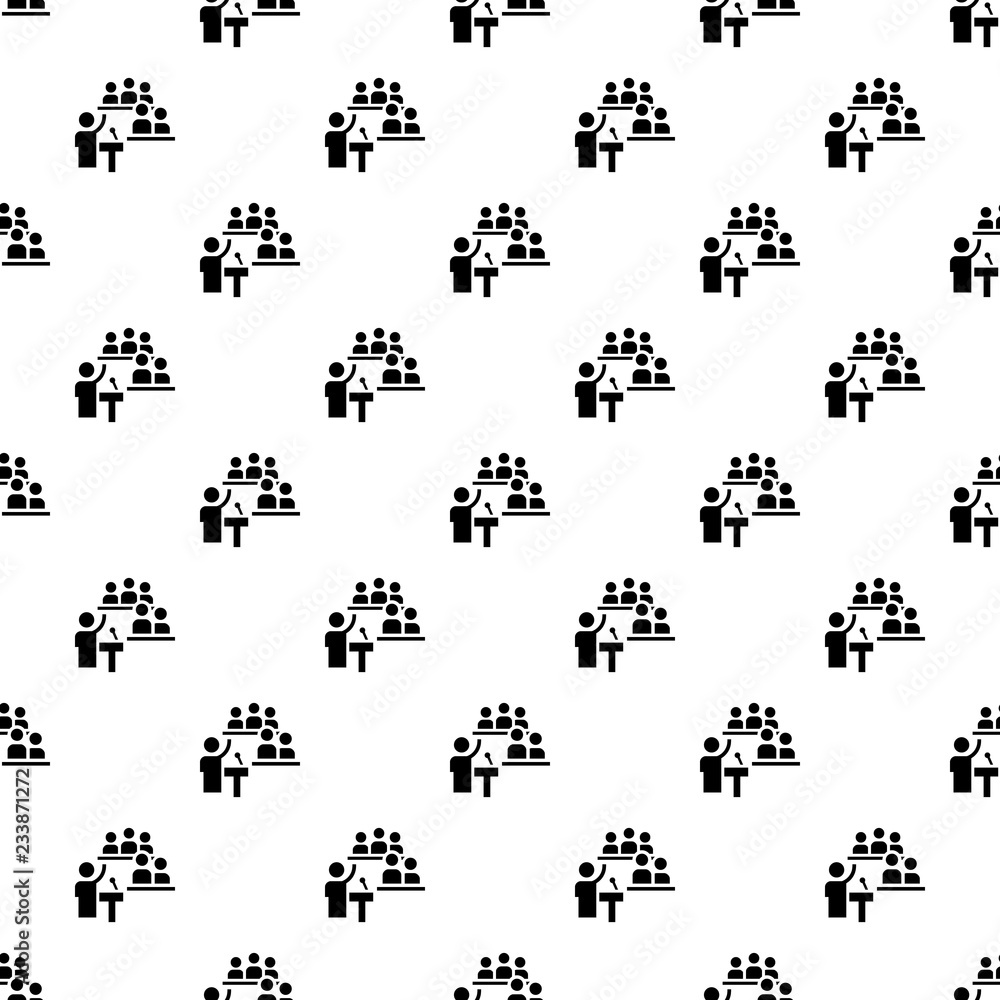 Poster political speech pattern seamless vector repeat for any web design