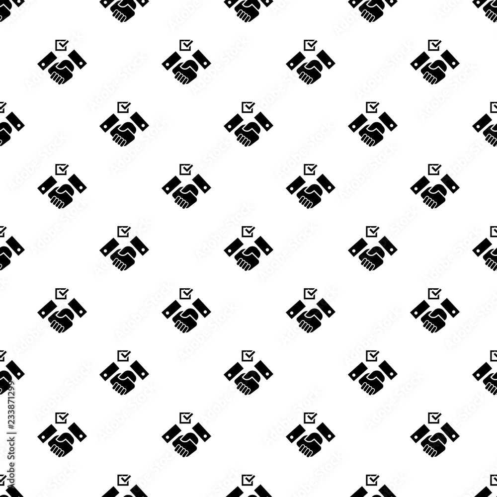 Aufkleber political hand shake pattern seamless vector repeat for any web design