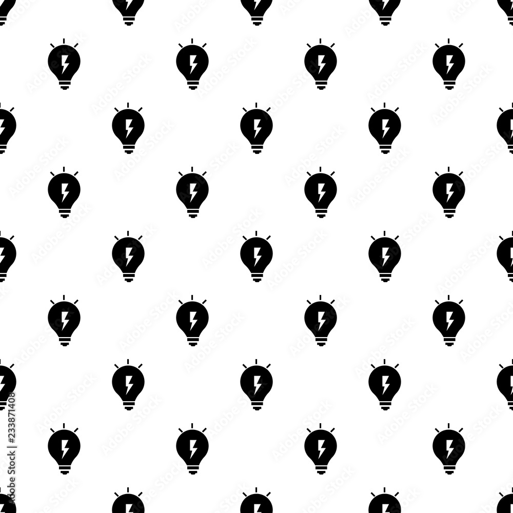Poster energy idea bulb pattern seamless vector repeat for any web design