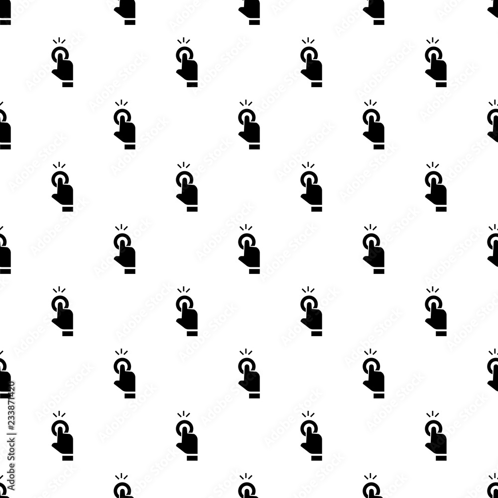 Poster finger touch cursor pattern seamless vector repeat for any web design