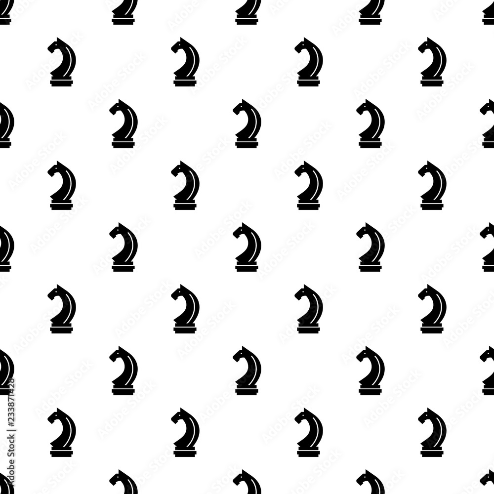 Poster Horse chess pattern seamless vector repeat for any web design