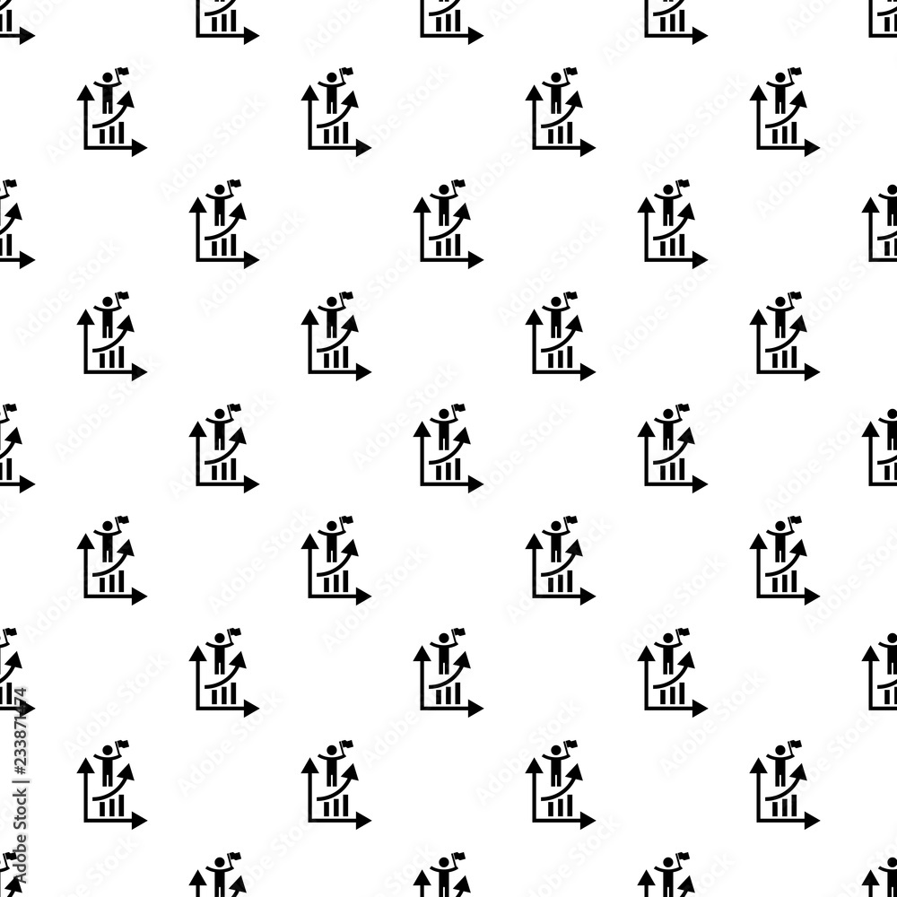 Poster man grow up chart pattern seamless vector repeat for any web design