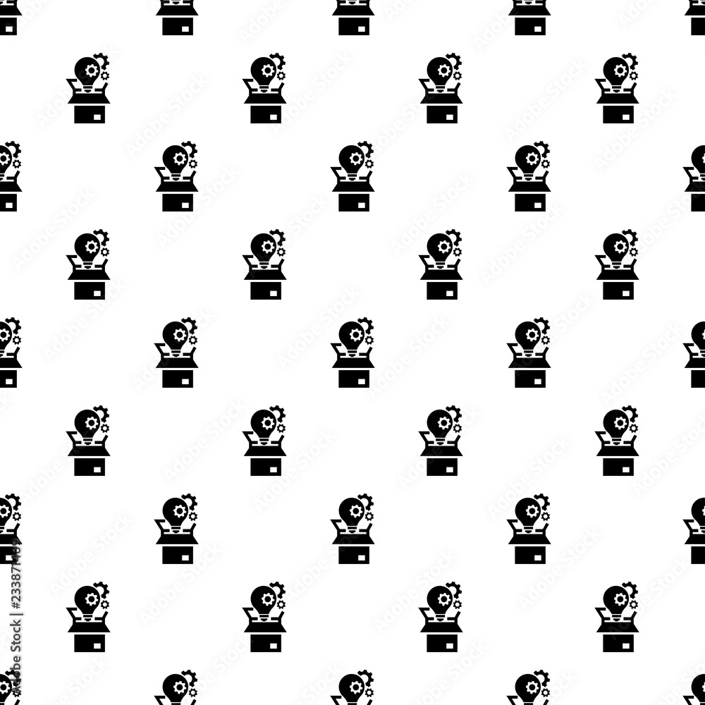 Poster bulb gear box pattern seamless vector repeat for any web design