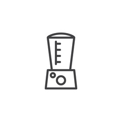 Kitchen electric blender outline icon. linear style sign for mobile concept and web design. Grinder, mixer simple line vector icon. Symbol, logo illustration. Pixel perfect vector graphics