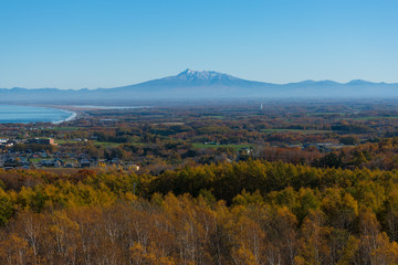 北海道 網走市天都山からの秋の展望