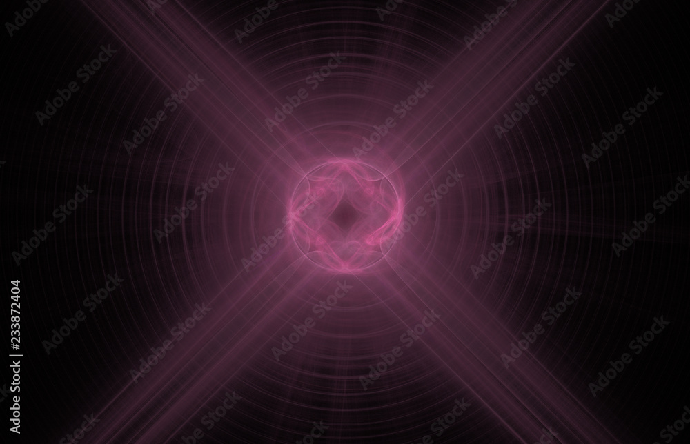 Poster purple abstract fractal pattern on black background. fantasy fractal texture. digital art. 3d render