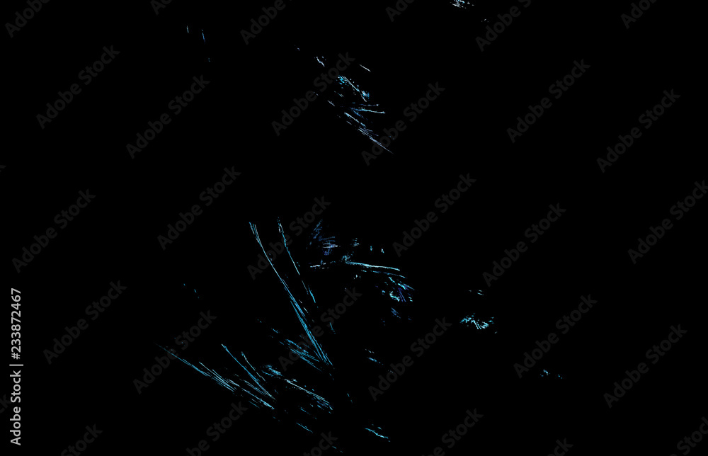 Poster white blue fractal pattern on black background. digital art. 3d rendering. computer generated image.
