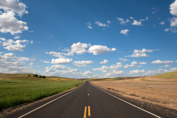 road and blue sky